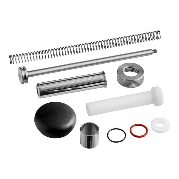 A black metal spring kit for a ServSense condiment pump.