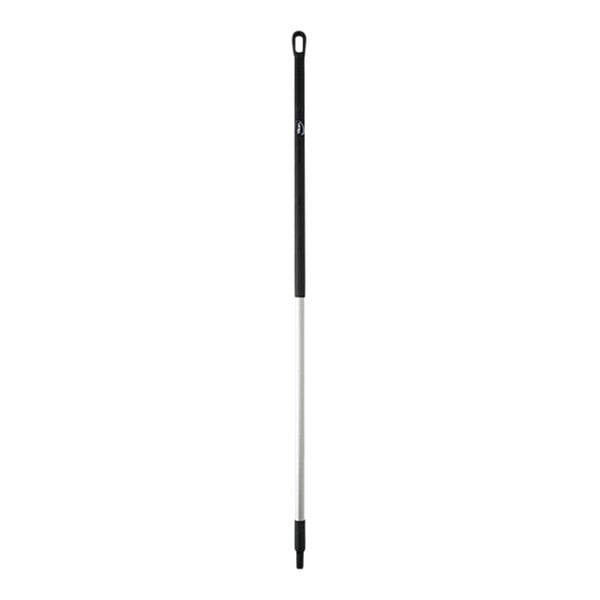 A long black and silver pole.