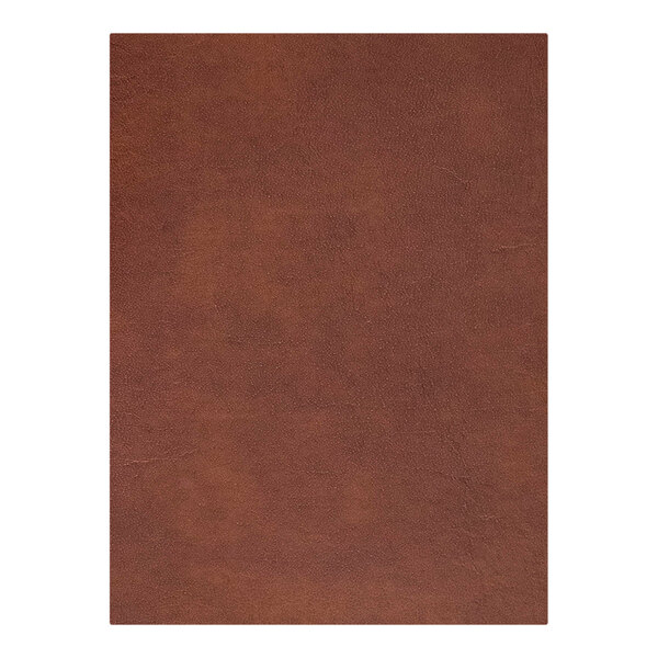 A brown leather H. Risch menu cover.