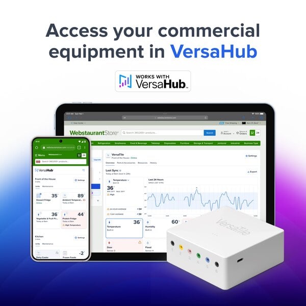 A white rectangular VersaTile WiFi-enabled device with colored buttons.