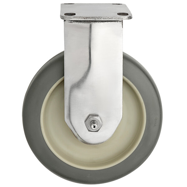A Metro B5PRGSA plate caster with a metal plate on top.