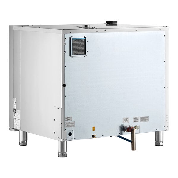 A white rectangular Cooking Performance Group electric combi oven with a vent.