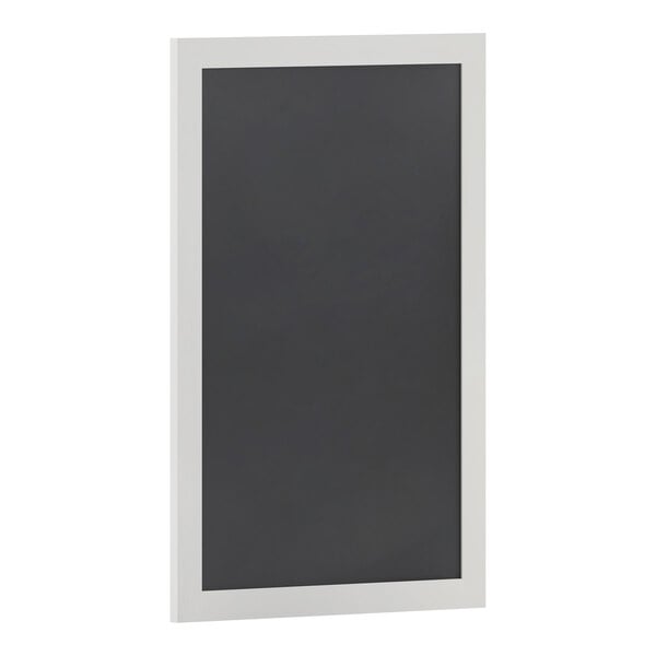 A black board with white frame.