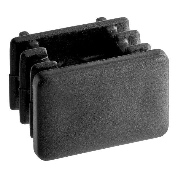 A black plastic rectangular glide for Lancaster Table & Seating crank lift umbrellas.