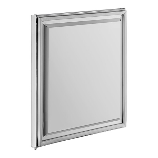 An Avantco white rectangular door with a silver frame.