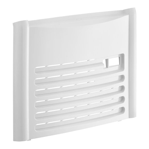 A white plastic vent grill for Avantco Refrigeration equipment.