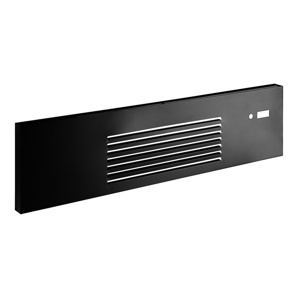 A black rectangular Main Street Equipment front grille with silver lines on a white background.