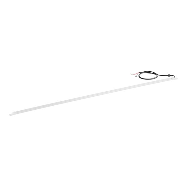 An Avantco Refrigeration LED light pole with a black and white wire.