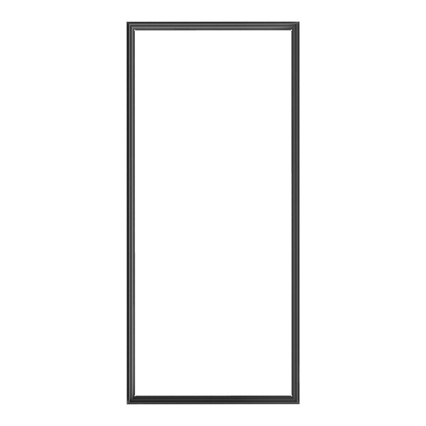 A black rectangular gasket with white text.