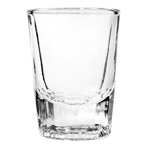 A clear Franmara fluted shot glass.