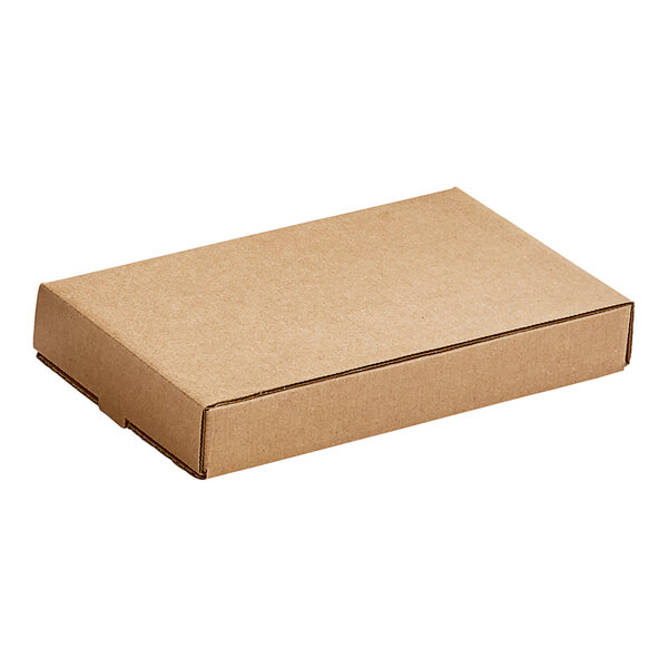 A brown corrugated mailer box for 2-piece candy boxes.