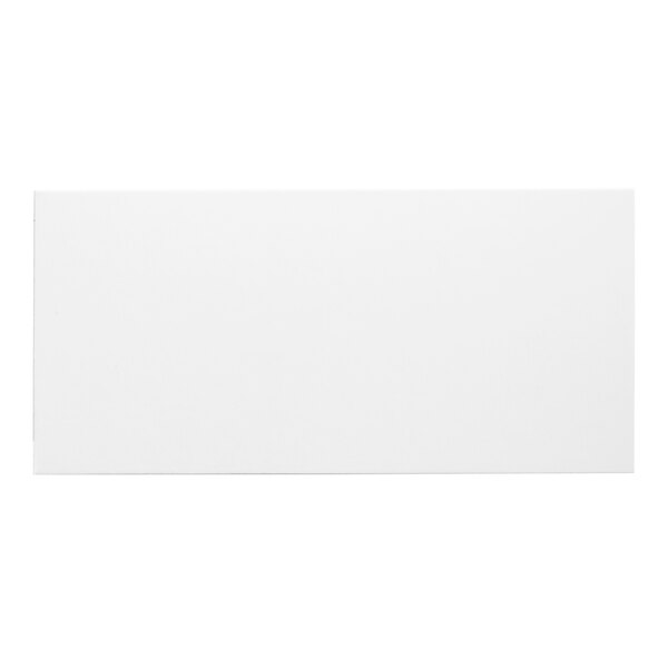 A white rectangular object with a black border.