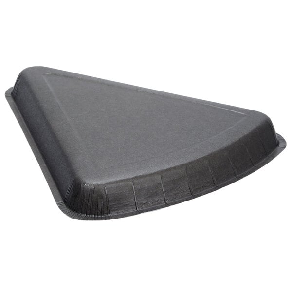 A black Solut tray with triangle-shaped sections.