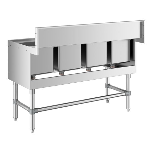 Regency Spec Line 24" x 48" Four Bowl Underbar Sink with Two Faucets