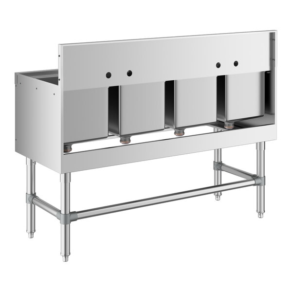 Regency Spec Line 19" x 48" Four Bowl Underbar Sink with Two Faucets