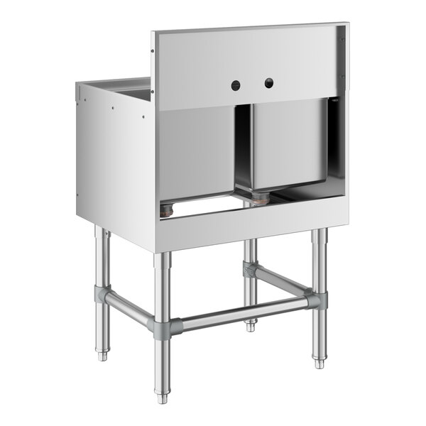 Regency Spec Line 19" x 24" Two Bowl Underbar Sink with Faucet