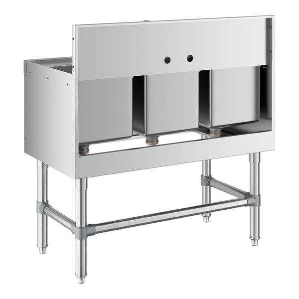 Regency Spec Line 19" x 36" Three Bowl Underbar Sink with Faucet