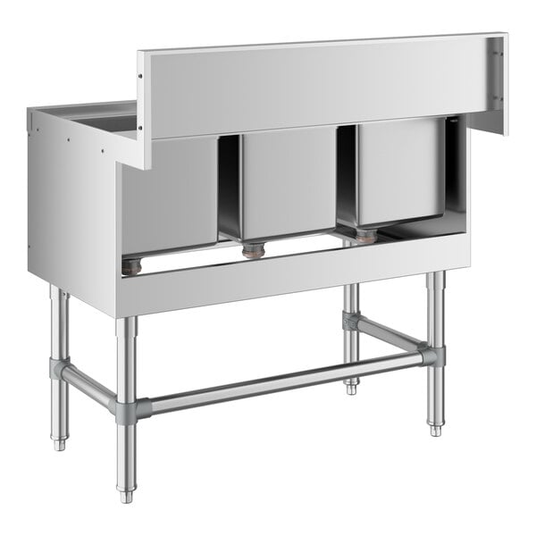 Regency Spec Line 24" x 36" Three Bowl Underbar Sink with Faucet