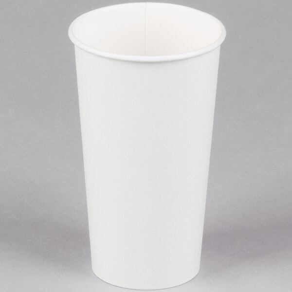 Dart Solo 420W-2050 20 oz. White Poly Paper Hot Cup - 600/Case