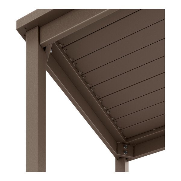 A brown metal Grosfillex Sigma dining table frame.