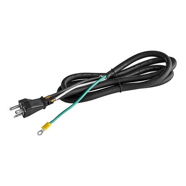 An Estella power cord with a black cable and green and black cords.