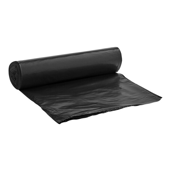 A roll of black plastic bags.