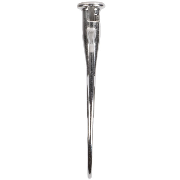 A stainless steel Globe flat beater with a white background.