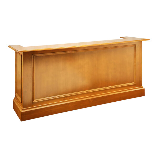 A Lakeside portable bar with an antique cherry finish and stainless steel interior.