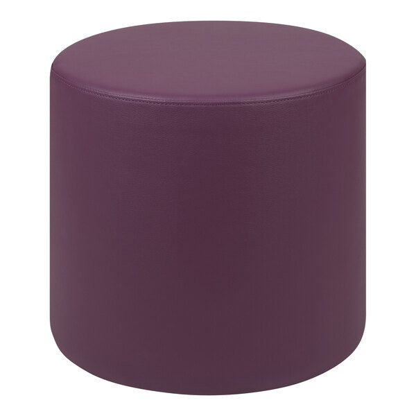 A purple round Flash Furniture Nicholas ottoman.