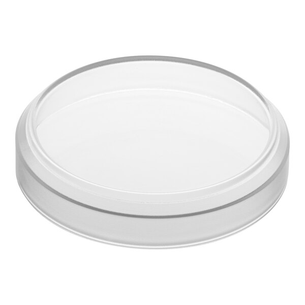 A clear plastic container with a clear lid.