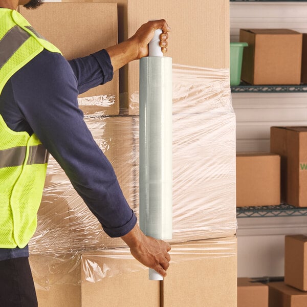 Western Plastics 20" x 1,000' Pallet Wrap Film / Stretch Film 70 Gauge DSW03 - 4/Case