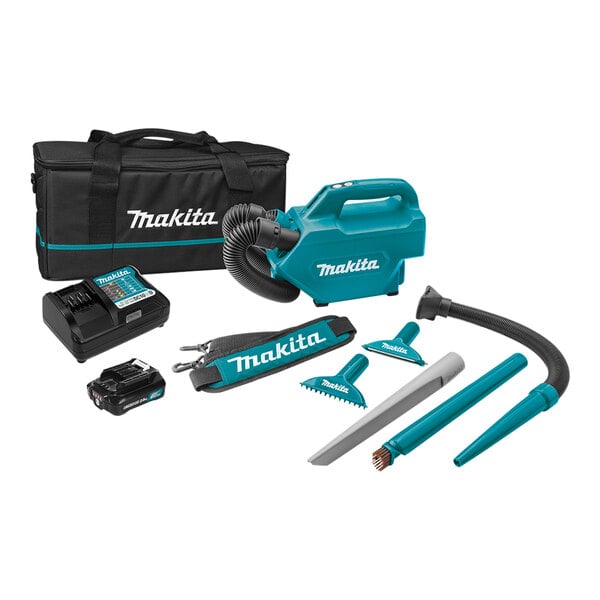 Makita 12V MAX CXT LC09A1 Lithium Ion Cordless 3-Speed Compact Vacuum Kit  with Bag 2.0Ah