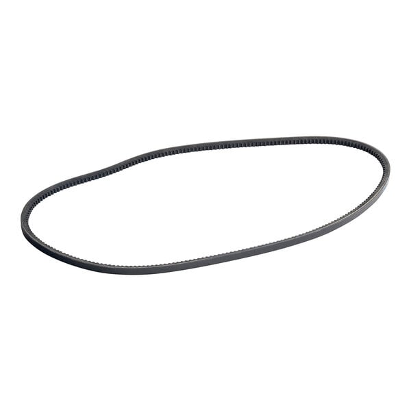 A black upper belt for an Estella dough mixer on a white background.