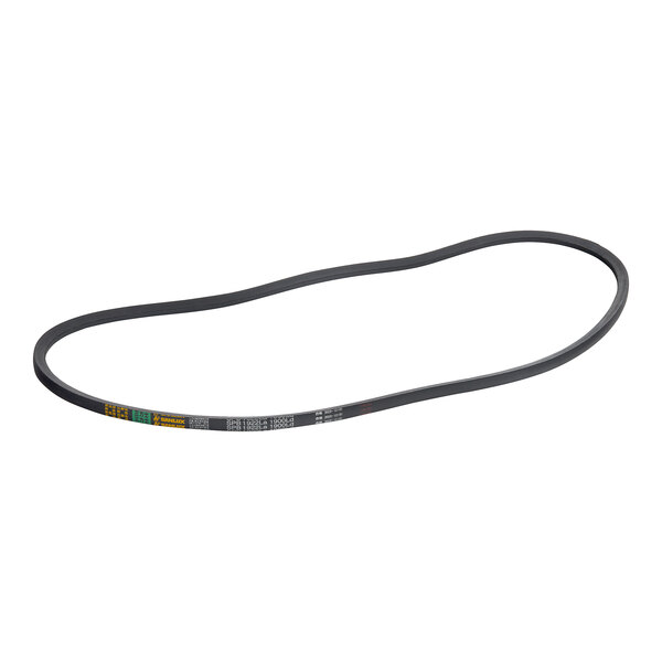 A black belt with yellow and green text that reads "Estella 348PSM13LBLT"