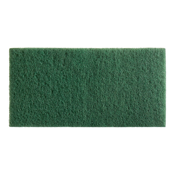 A close-up of a green Lavex scrubbing pad.