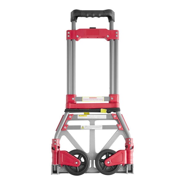 Lavex 133 lb. Aluminum Folding Hand Truck with 5" Rubber Wheels and Telescoping Handle