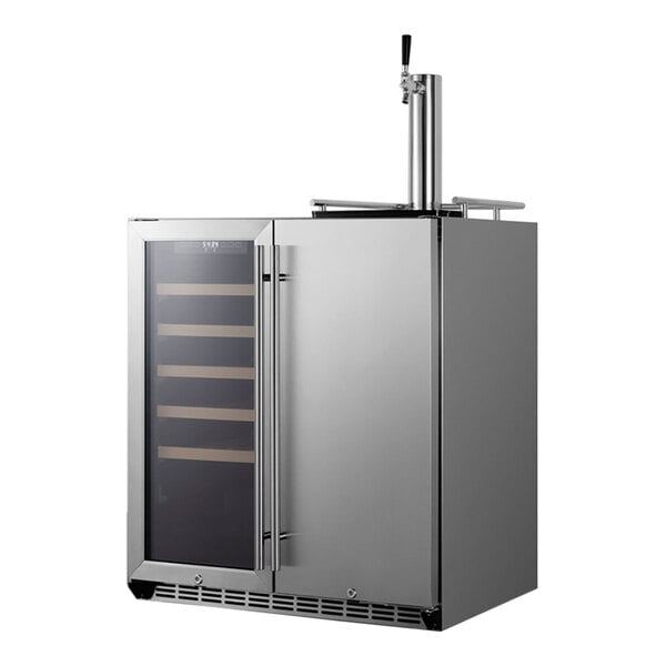 Summit - Shallow Depth Indoor/Outdoor Beverage Cooler, ADA Compliant | SPR488BOSADA