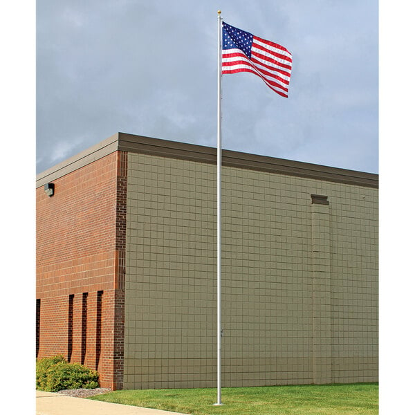 A Valley Forge flag pole with an American flag on it.