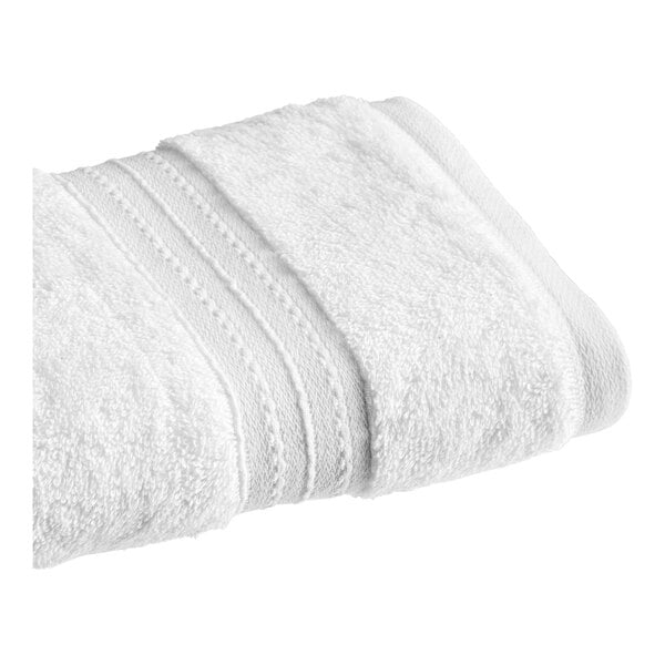 A close-up of a white towel.