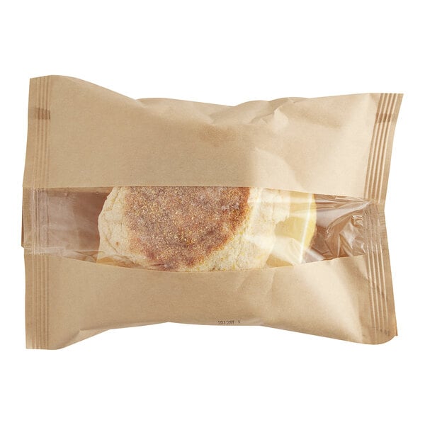 A bag of Grand Prairie Turkey Sausage, Egg, and Cheese Muffin Sandwiches.