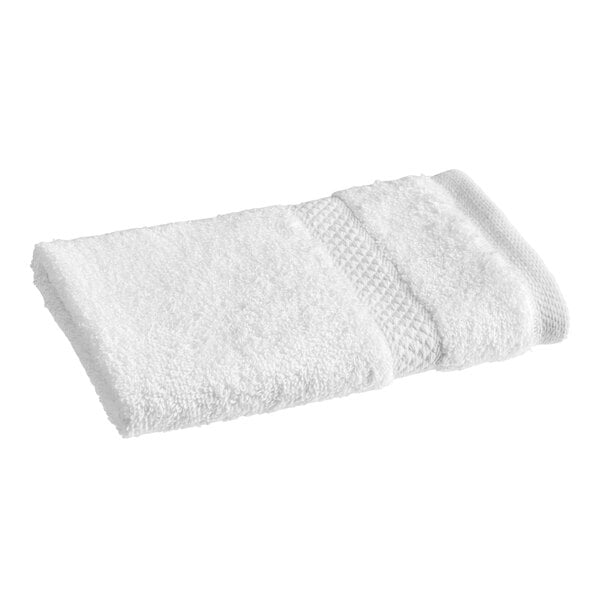 A close-up of a white towel.