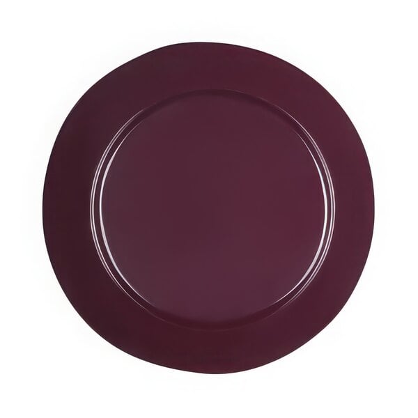 A purple Elite Global Solutions Maya melamine plate.
