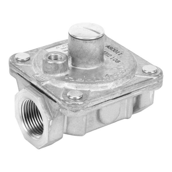 An American Range liquid propane gas pressure regulator with a nut and bolt.