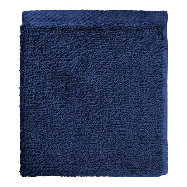 Monarch Brands True Colors 12 x 12 100% Ring Spun Cotton Navy Wash Cloth  1 lb. - 12/Pack