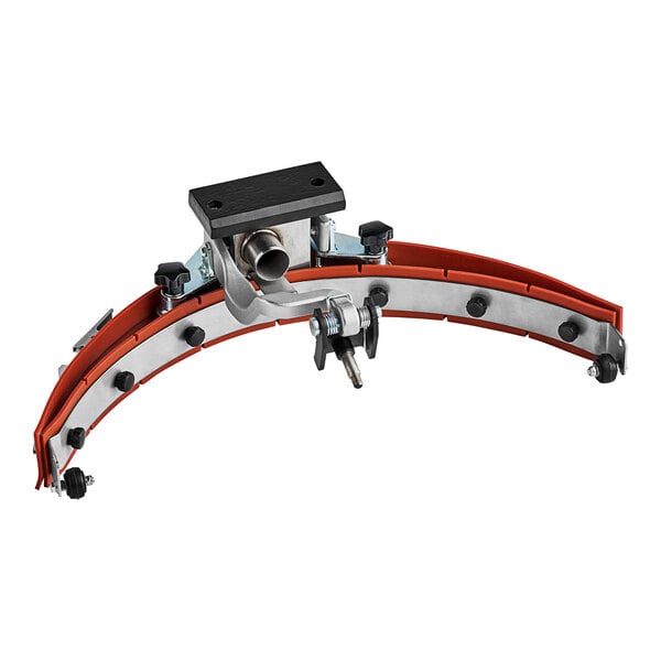 A metal Lavex squeegee assembly with red and black rubber parts.