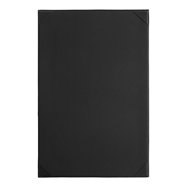 An Acopa Prime black rectangular menu board with white corners.