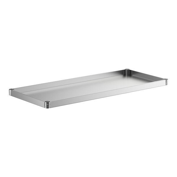 A Regency stainless steel solid shelf.