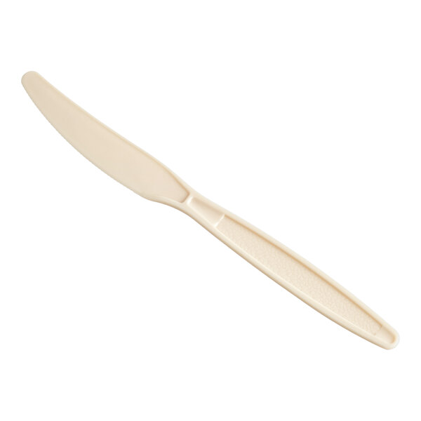 Choice 7 5/8" Beige Extra Heavy Weight Polystyrene Plastic Knife - 1,000/Case