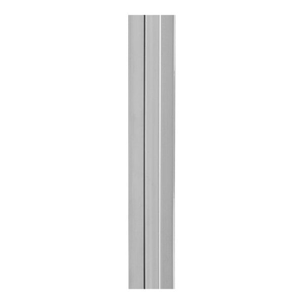 A stainless steel rectangular bar with a Y-shaped seam and black handles.