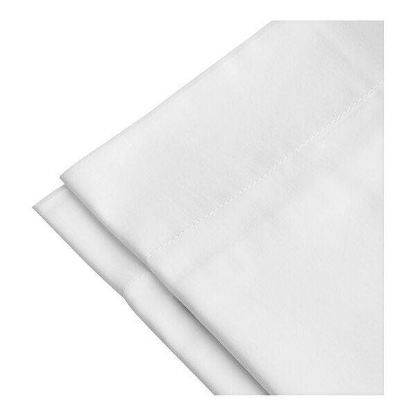 A close-up of a white folded cloth.